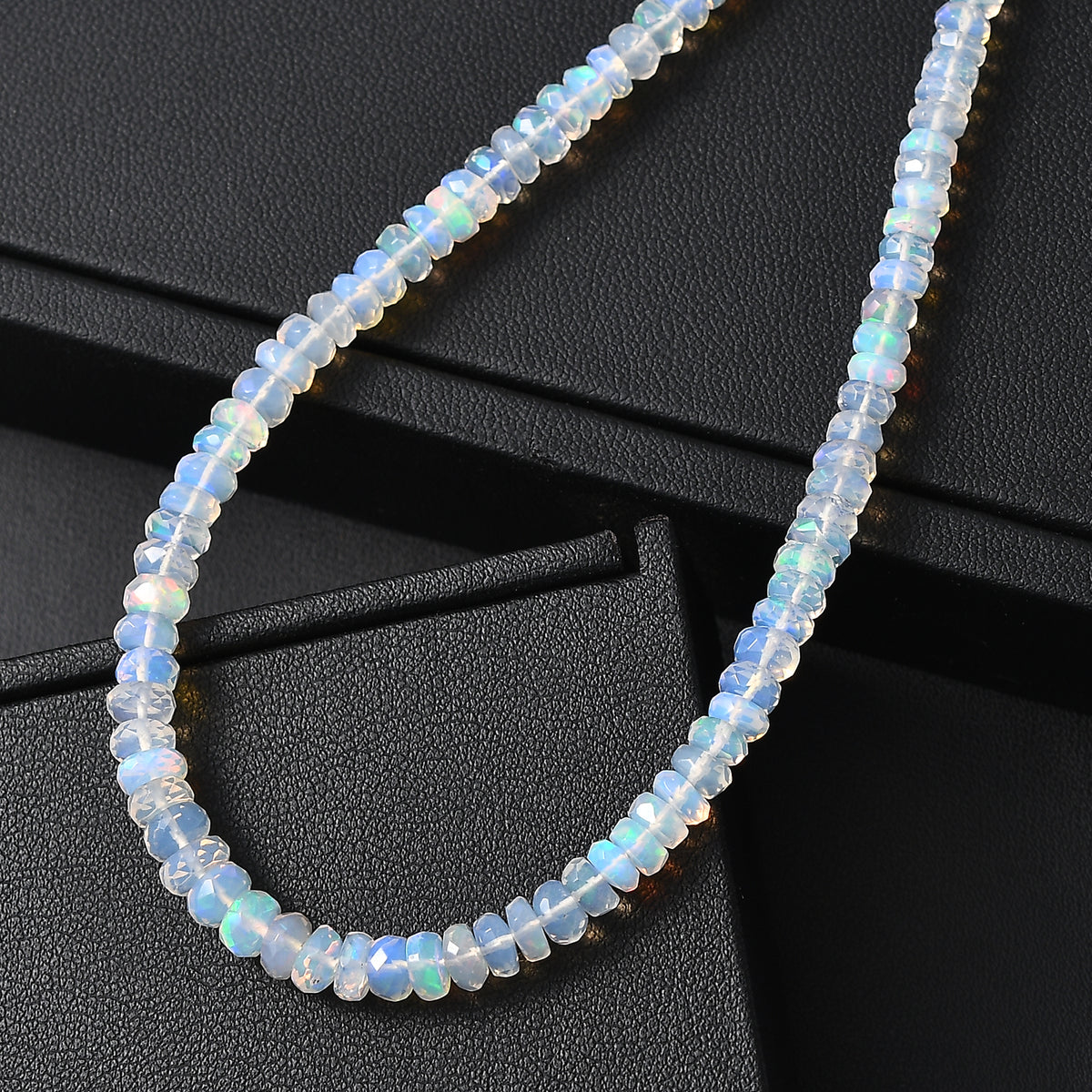 Certified &amp; Appraised D'Joy  0.500  Ct. Ethiopian Opal Necklace (Size - 18) in 18K Yellow Gold Vermeil Sterling Silver 8328263 1