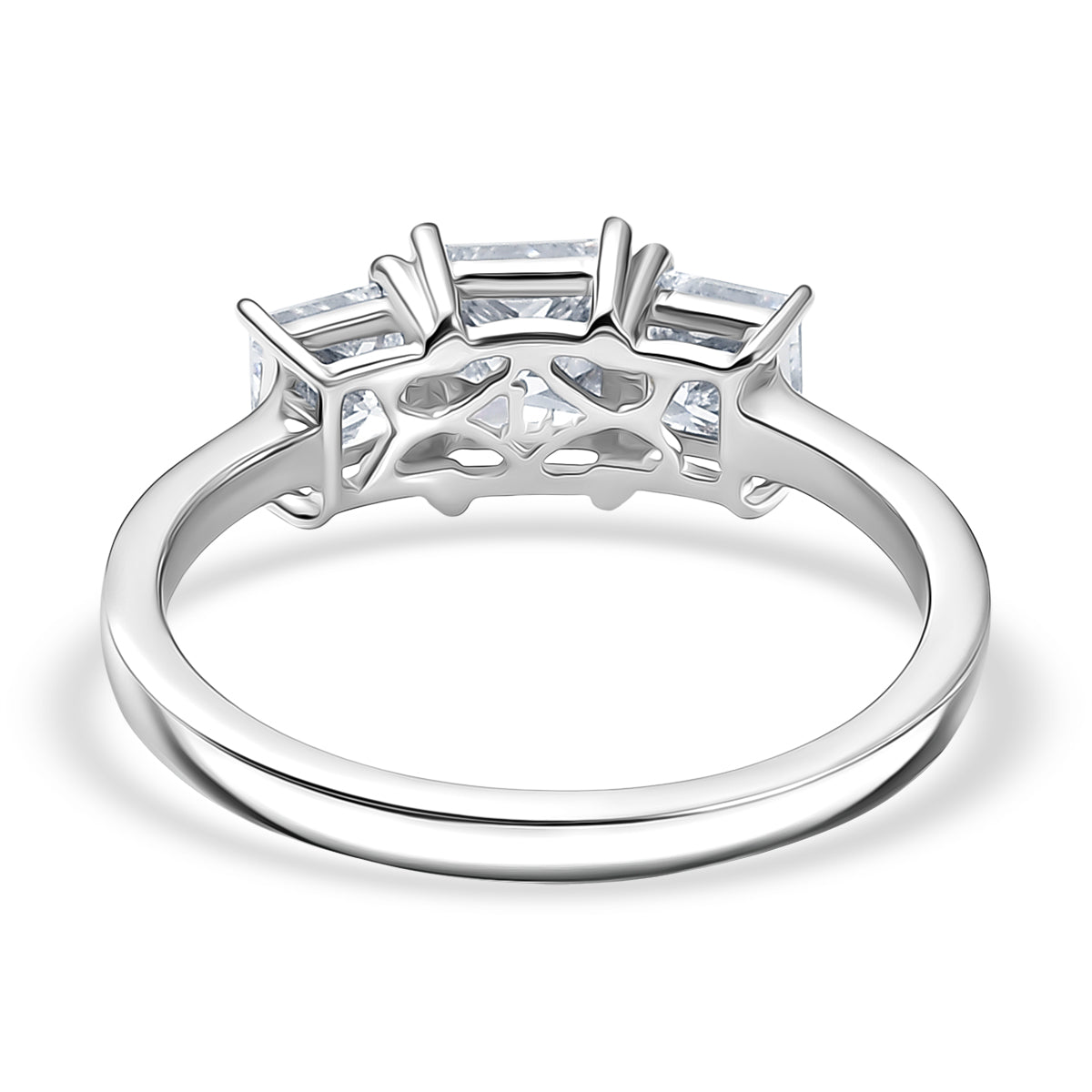 LUXURIANT 2 Ct. Lab Grown Diamond Trilogy Ring in 950 Platinum, SGL Certified 8329695 5