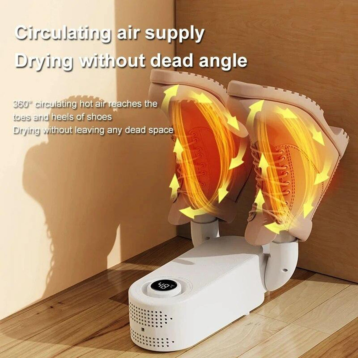 MEGA CLEARANCE DEAL - Electric Shoe-Glove-Boot-Hat Dryer Warmer with Adjustable Rack, Heat Blower and Timer - White 8330952 1