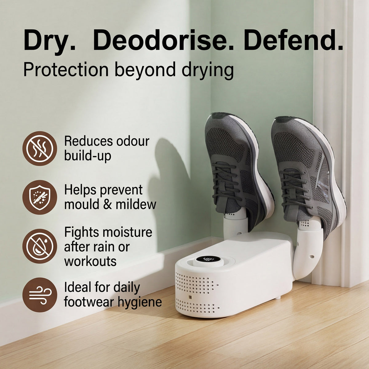 MEGA CLEARANCE DEAL - Electric Shoe-Glove-Boot-Hat Dryer Warmer with Adjustable Rack, Heat Blower and Timer - White V32554058 3