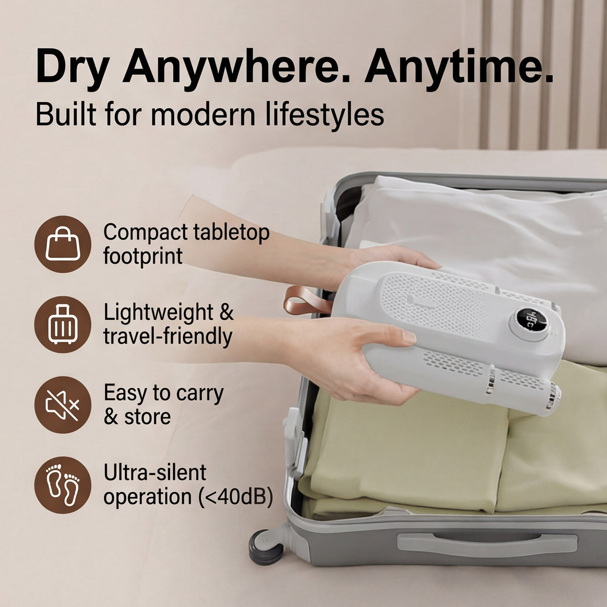 MEGA CLEARANCE DEAL - Electric Shoe-Glove-Boot-Hat Dryer Warmer with Adjustable Rack, Heat Blower and Timer - White V32554058 4
