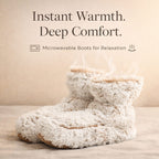 WARMIES Marshmallow Microwavable Luxury Boots (One Size) - Beige
