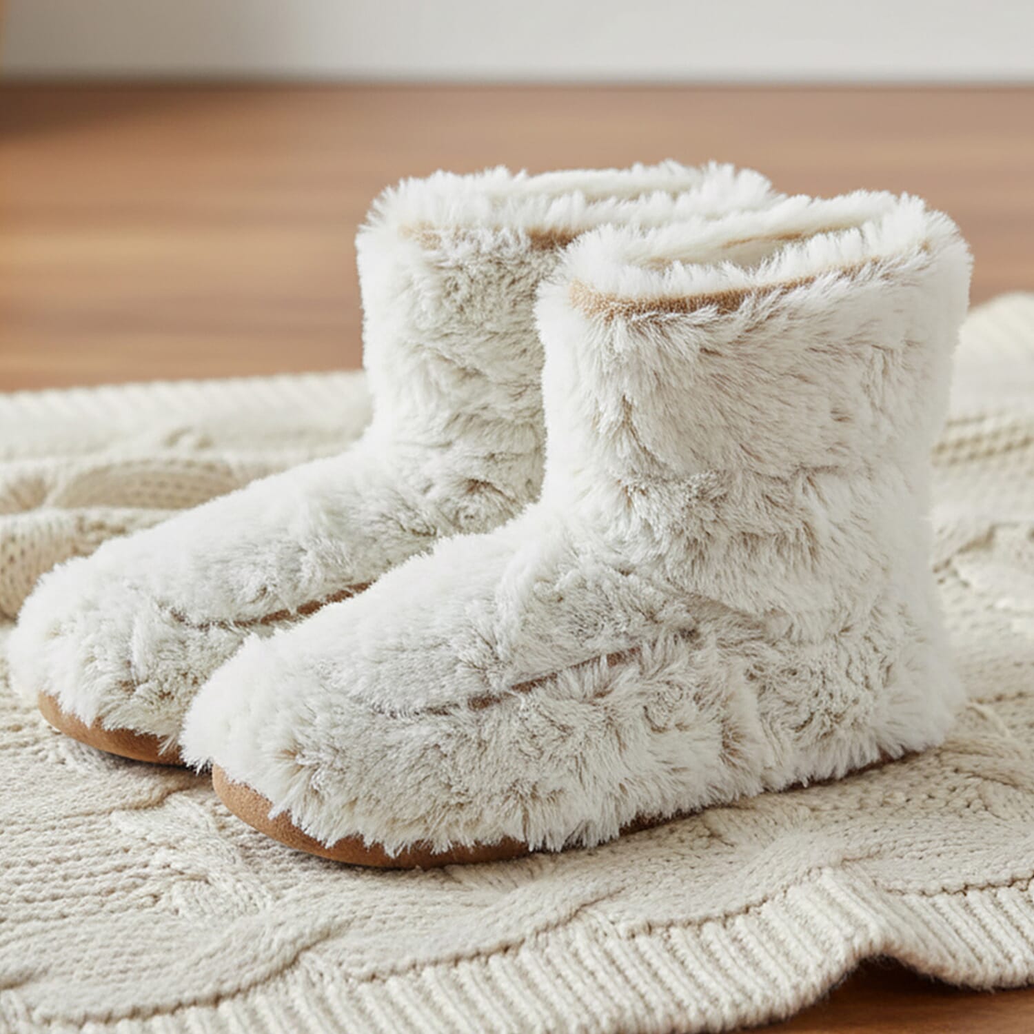 WARMIES Marshmallow Microwavable Luxury Boots (One Size) - Beige V32355787 4