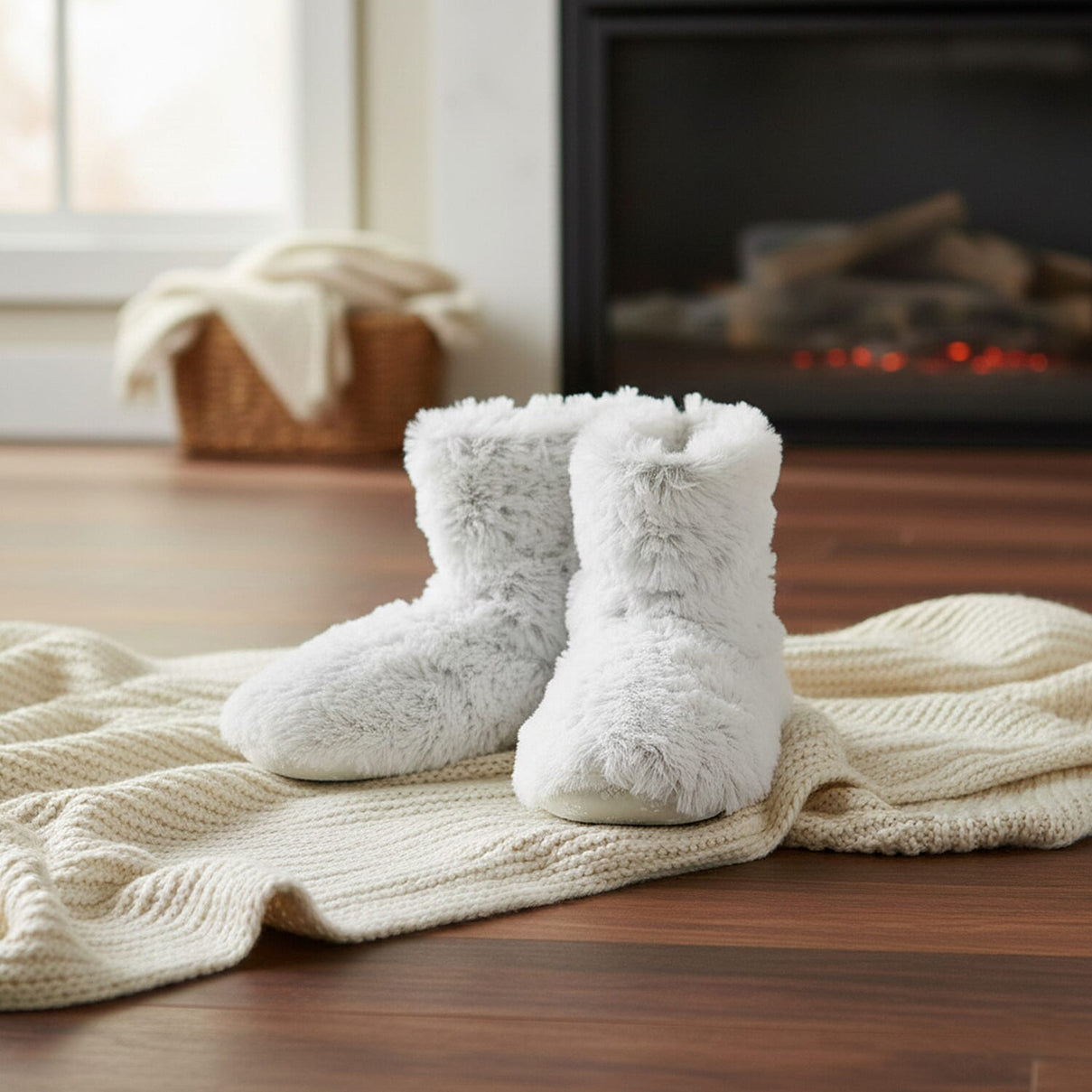 WARMIES Marshmallow Microwavable Luxury Boots (One Size) - Grey V32356297 4