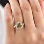 Luxuriant 10K Yellow Gold AAA Natural Golden Tanzanite, Lab Grown Diamond GH, SI Main Stone With Surrounding Stone Ring, Gold Wt.2.69 Gms  2.525  Ct._8331381_2