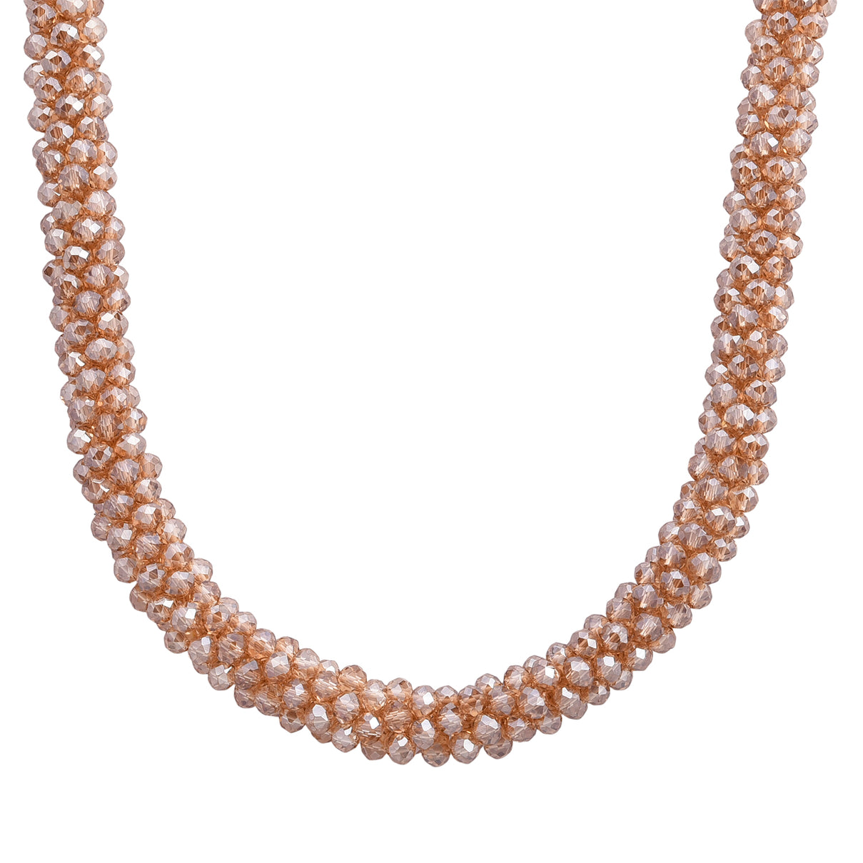 Designer Inspired-Champagne Crystal Necklace (Size - 20) with Magnetic Clasp 8334807 0