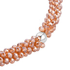 Designer Inspired-Champagne Crystal Necklace (Size - 20) with Magnetic Clasp_8334807_4
