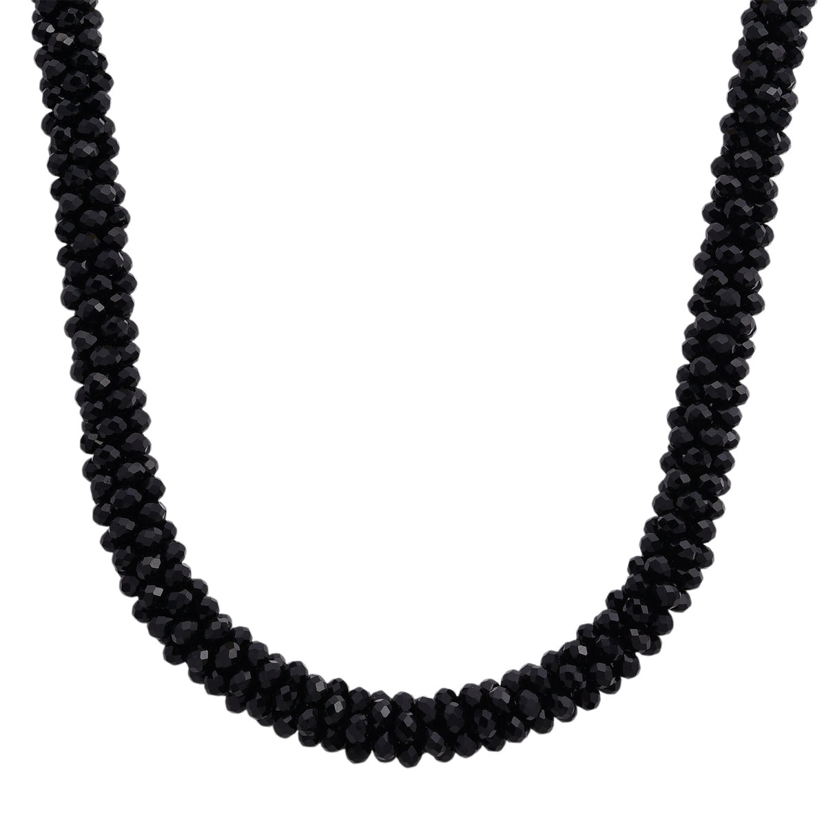 Black Crystal Necklace (Size - 20) with Magnetic Clasp 8334814 0