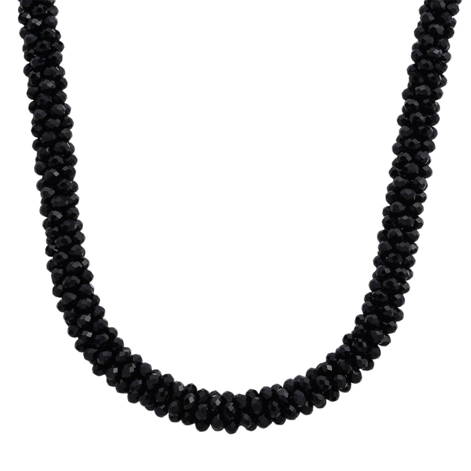 Black Crystal Necklace (Size - 20) with Magnetic Clasp 8334814 0
