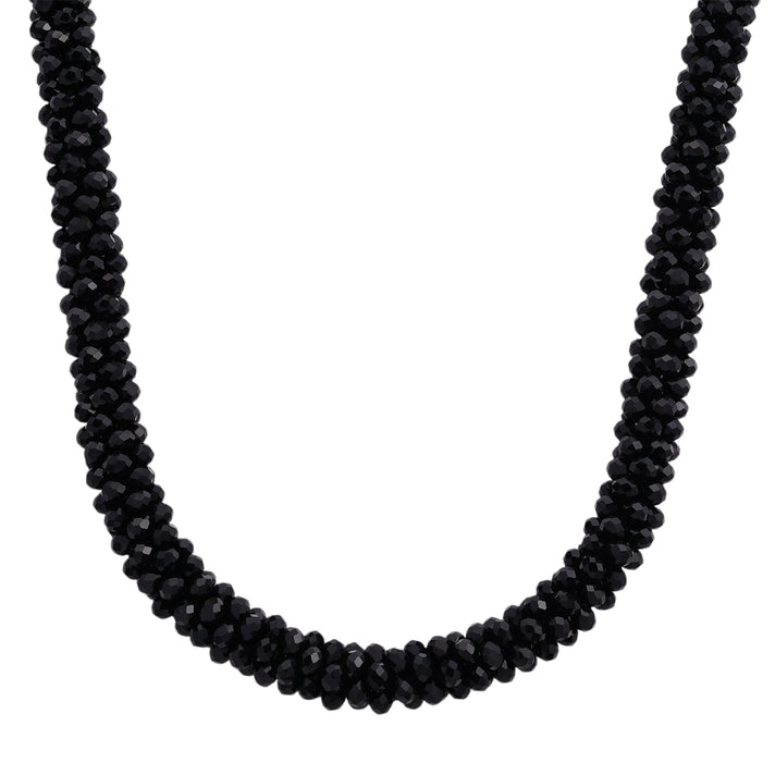 Black Crystal Necklace (Size - 20) with Magnetic Clasp V32731514 1