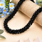 Black Crystal Necklace (Size - 20) with Magnetic Clasp_8334814_1
