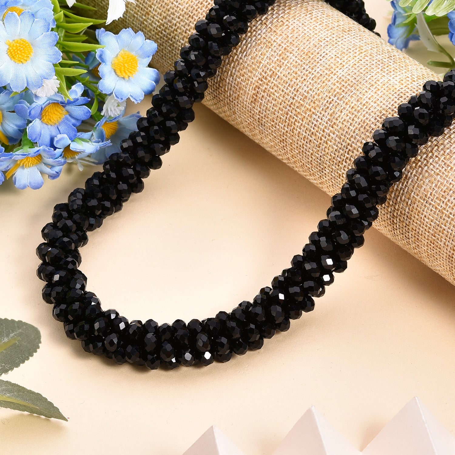 Black Crystal Necklace (Size - 20) with Magnetic Clasp 8334814 1