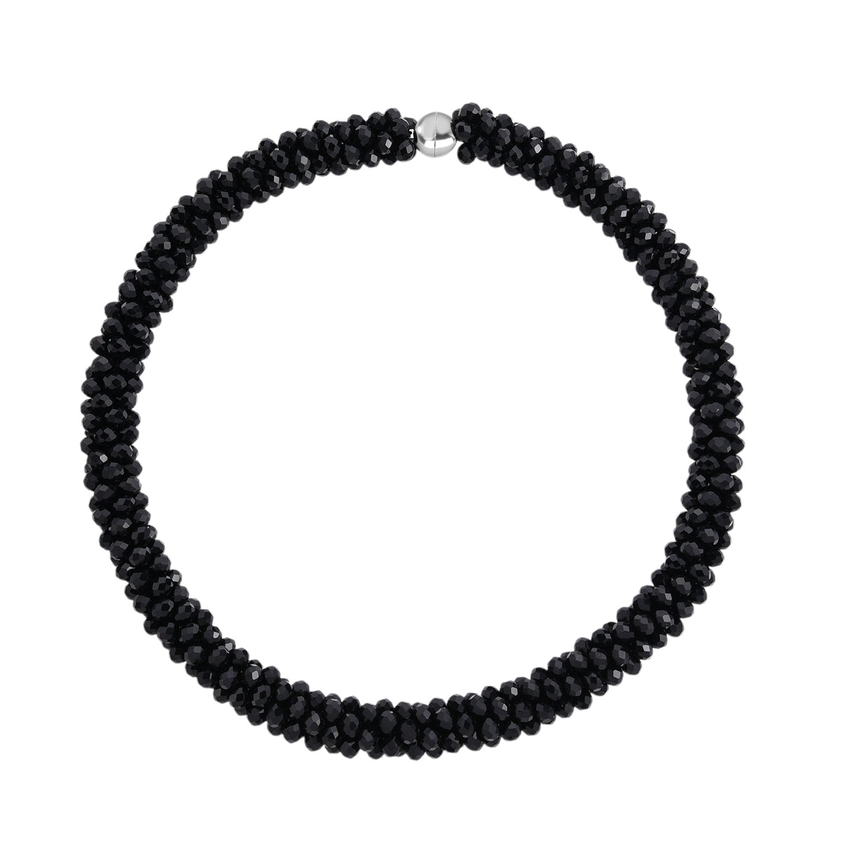 Black Crystal Necklace (Size - 20) with Magnetic Clasp 8334814 3