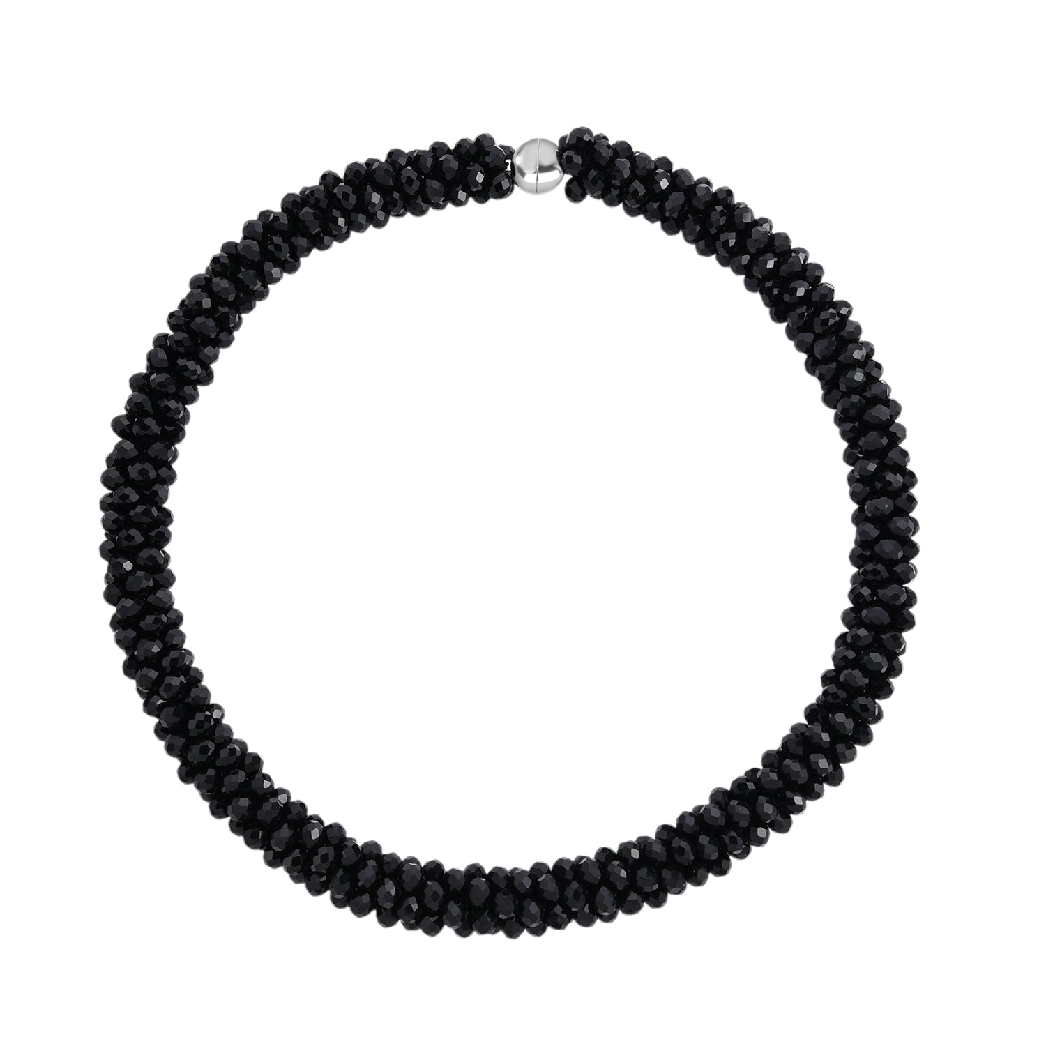 Black Crystal Necklace (Size - 20) with Magnetic Clasp 8334814 3