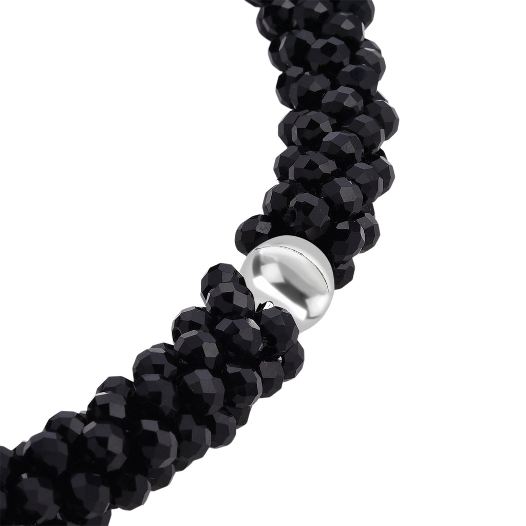 Black Crystal Necklace (Size - 20) with Magnetic Clasp_8334814_4