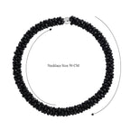 Black Crystal Necklace (Size - 20) with Magnetic Clasp_8334814_5