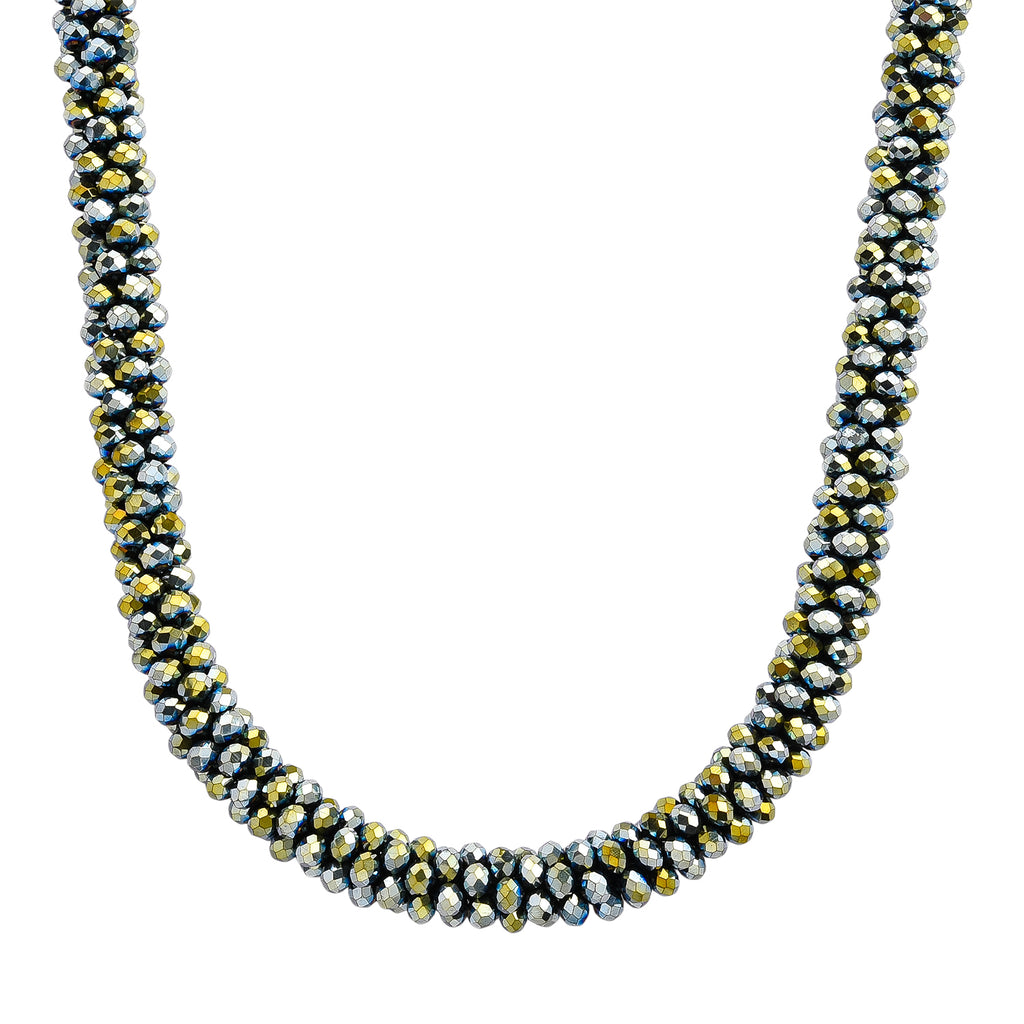Designer Inspired-Magic Colour Crystal Necklace (Size - 20) with Magnetic Clasp_8334815