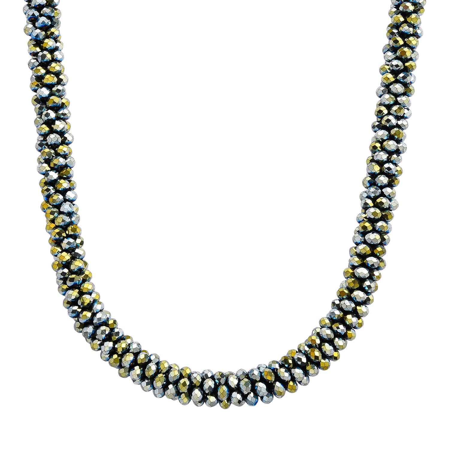 Designer Inspired-Magic Colour Crystal Necklace (Size - 20) with Magnetic Clasp 8334815 0