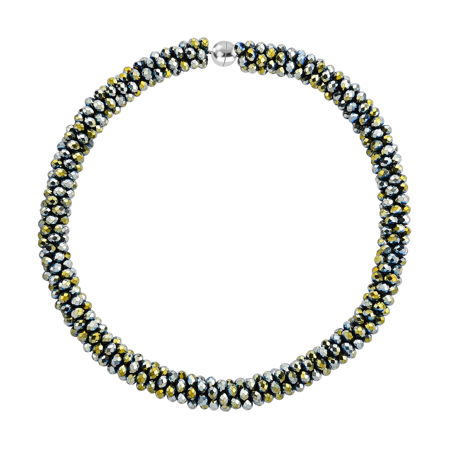 Designer Inspired-Magic Colour Crystal Necklace (Size - 20) with Magnetic Clasp 8334815 3