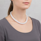 Designer Inspired-White Mystic Crystal Necklace (Size - 20) with Magnetic Clasp_8334817_2