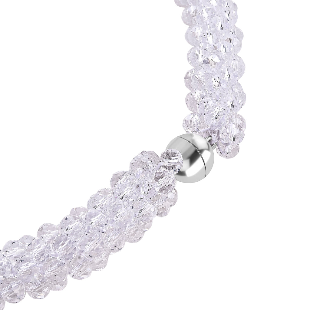 Designer Inspired-White Mystic Crystal Necklace (Size - 20) with Magnetic Clasp_8334817_4