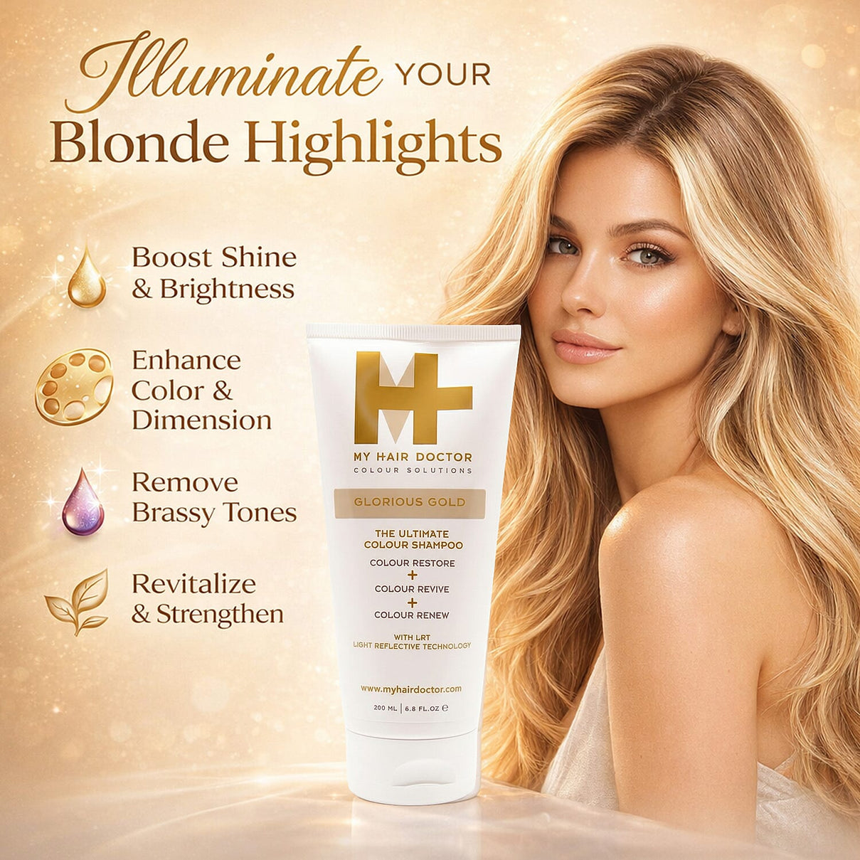 My Hair Doctor - Glorious Gold Shampoo for Hair (200ml) 8335699 4