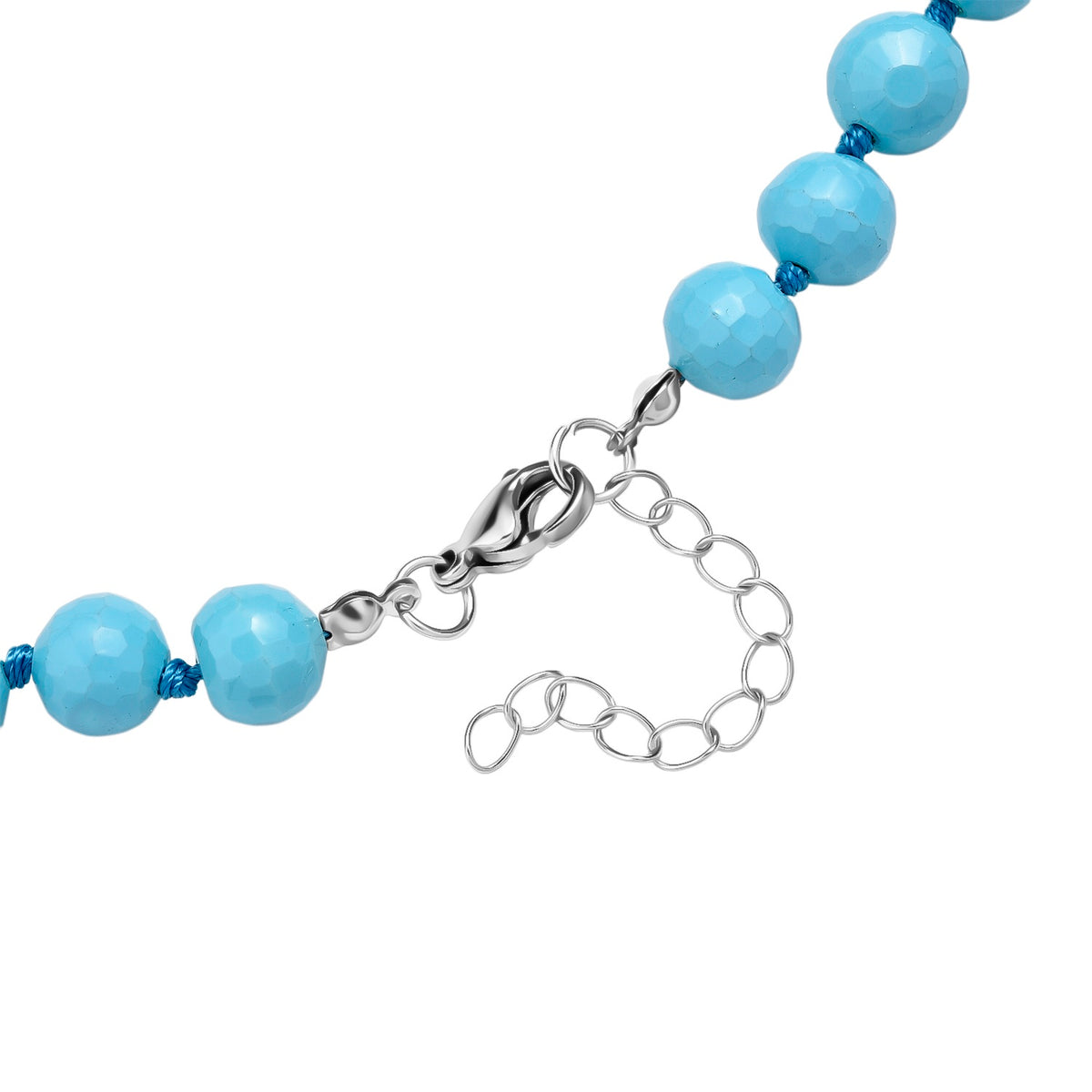 Sleeping Beauty Turquoise Colour Faceted Shell Pearl Necklace (Size 18 + 2 Ext) 200.00 Ct. V32606396 5