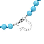 Sleeping Beauty Turquoise Colour Faceted Shell Pearl Necklace (Size 18 + 2 Ext) 200.00 Ct._8335716_4