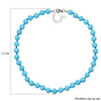 Sleeping Beauty Turquoise Colour Faceted Shell Pearl Necklace (Size 18 + 2 Ext) 200.00 Ct._8335716_5