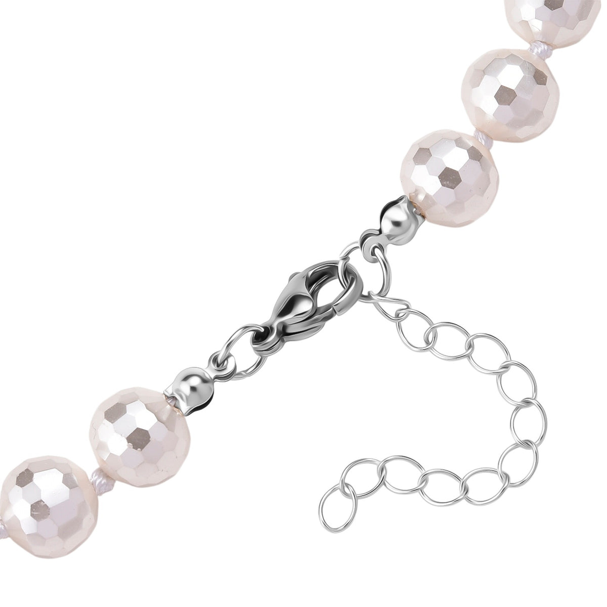 South Sea White Colour Faceted Shell Pearl Necklace (Size 18 + 2 Ext) 200.00 Ct. V32605840 5