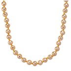 South Sea Golden Colour Faceted Shell Pearl Necklace (Size 18+2 Ext) 200.00 Ct._8335721