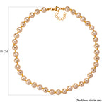 South Sea Golden Colour Faceted Shell Pearl Necklace (Size 18+2 Ext) 200.00 Ct._8335721_6