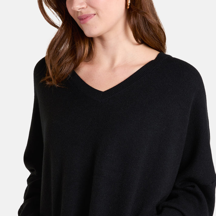 Paramour London V-Neck Embellished Pocket Jumper (Size 10-22) - Black 8341813 1