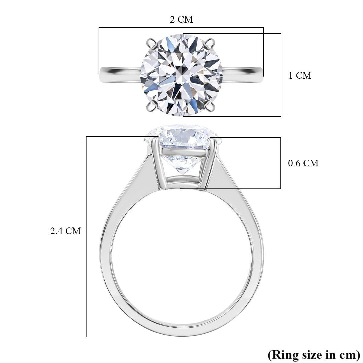 DOORBUSTER DEAL- Luxuriant 950 Platinum IGI Certified Lab Grown Diamond (VS/EF) Solitaire Ring 3 Ct, Platinum Wt. 4.50 Gms. 8342076 6