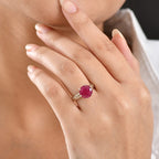 Closeout Deal- 9K Yellow Gold AAA African Ruby Solitaire Ring 4.65 Ct._8342090_2