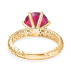 Closeout Deal- 9K Yellow Gold AAA African Ruby Solitaire Ring 4.65 Ct._8342090_5