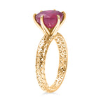 Closeout Deal- 9K Yellow Gold AAA African Ruby Solitaire Ring 4.65 Ct._8342091_4