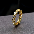 Luxuriant Lab Grown Diamond (SI/G-H) Full Eternity Band Ring in 18K YG VermeilSterling Silver. Diamond WT 0.75 Cts_8343080_1