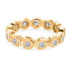 Luxuriant Lab Grown Diamond (SI/G-H) Full Eternity Band Ring in 18K YG VermeilSterling Silver. Diamond WT 0.75 Cts_8343081