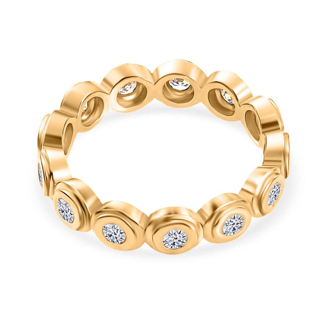 Luxuriant Lab Grown Diamond (SI/G-H) Full Eternity Band Ring in 18K YG VermeilSterling Silver. Diamond WT 0.75 Cts_8343081_4