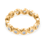 Luxuriant Lab Grown Diamond (SI/G-H) Full Eternity Band Ring in 18K YG VermeilSterling Silver. Diamond WT 0.75 Cts_8343081_4