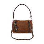 Designer Inspired Genuine Leather Crossbody Bag - Brown_8343531