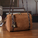 Designer Inspired Genuine Leather Crossbody Bag - Brown_8343531_1