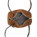Designer Inspired Genuine Leather Crossbody Bag - Brown_8343531_6