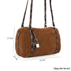 Designer Inspired Genuine Leather Crossbody Bag - Brown_8343531_7