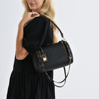 Designer Inspired Genuine Leather Crossbody Bag - Black_8343532_3