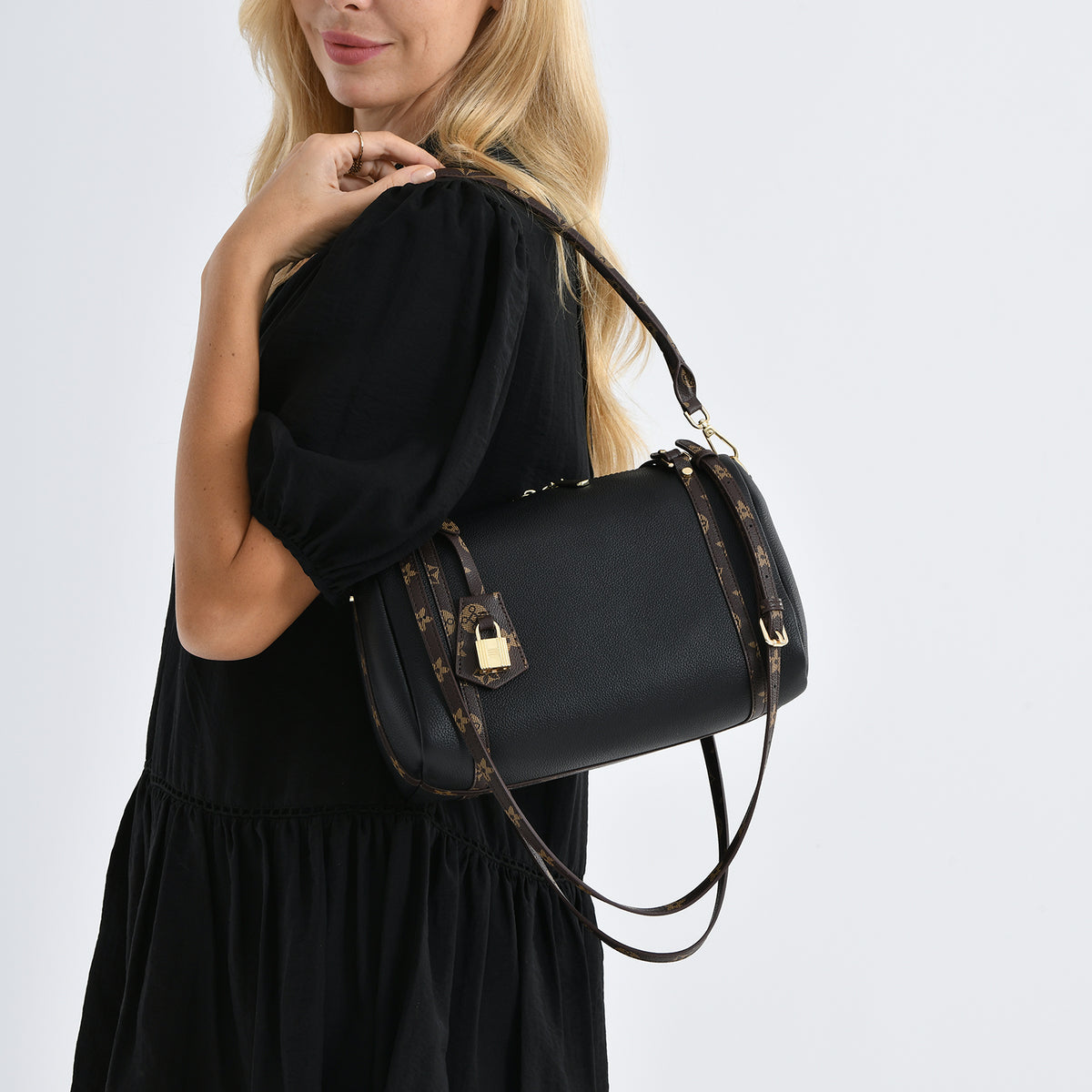 Designer Inspired Genuine Leather Crossbody Bag - Black 8343532 4