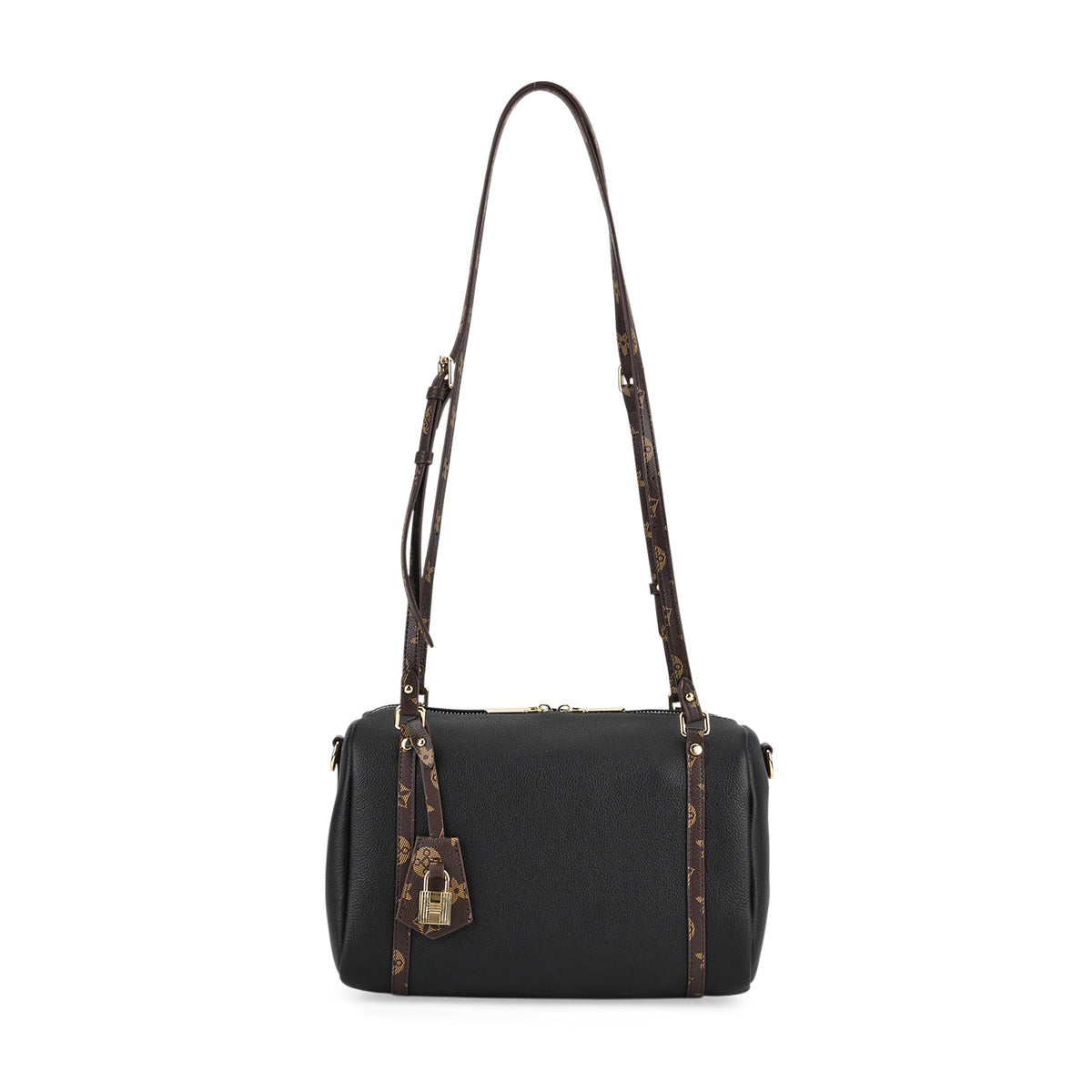Designer Inspired Genuine Leather Crossbody Bag - Black 8343532 6