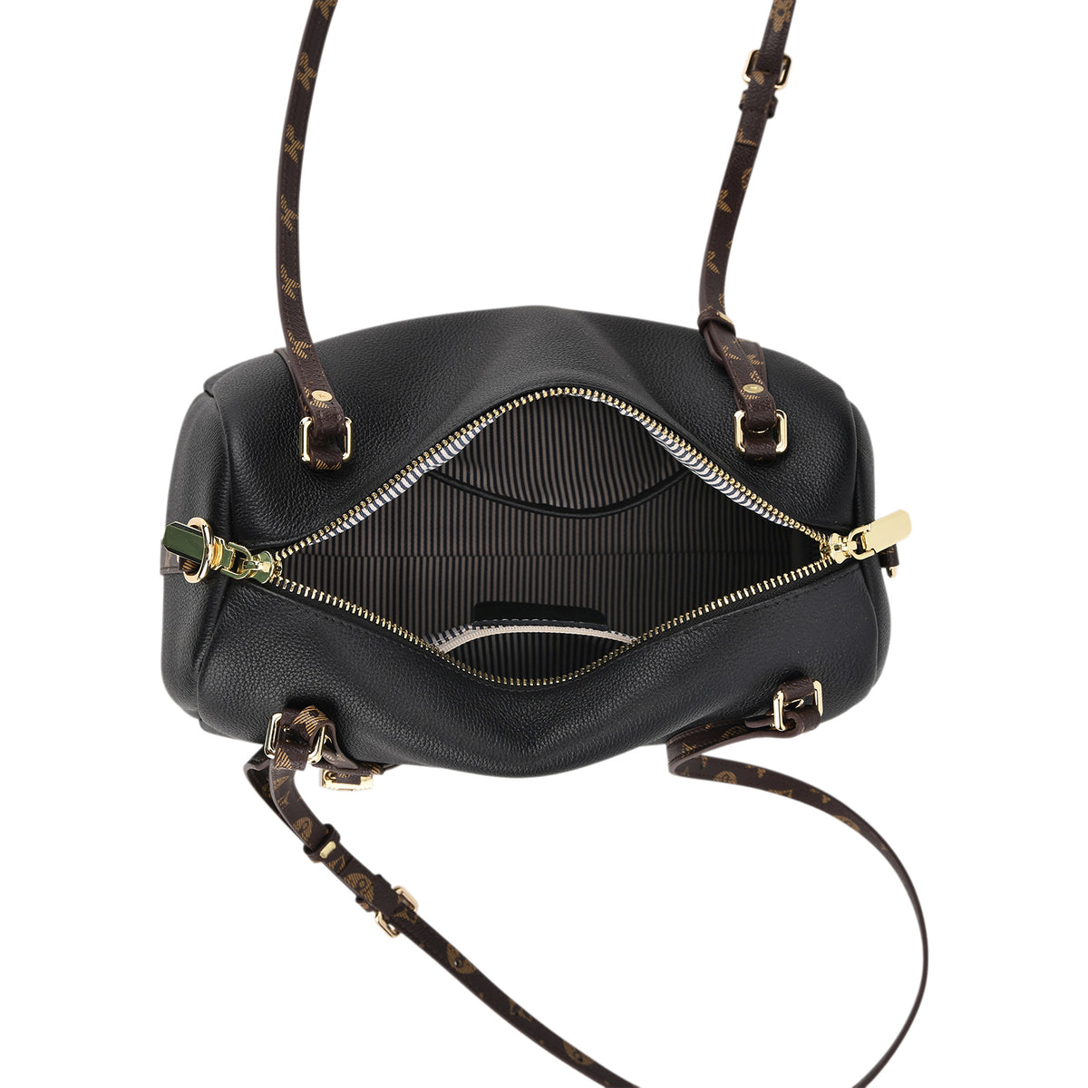 Designer Inspired Genuine Leather Crossbody Bag - Black 8343532 7
