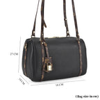 Designer Inspired Genuine Leather Crossbody Bag - Black_8343532_7